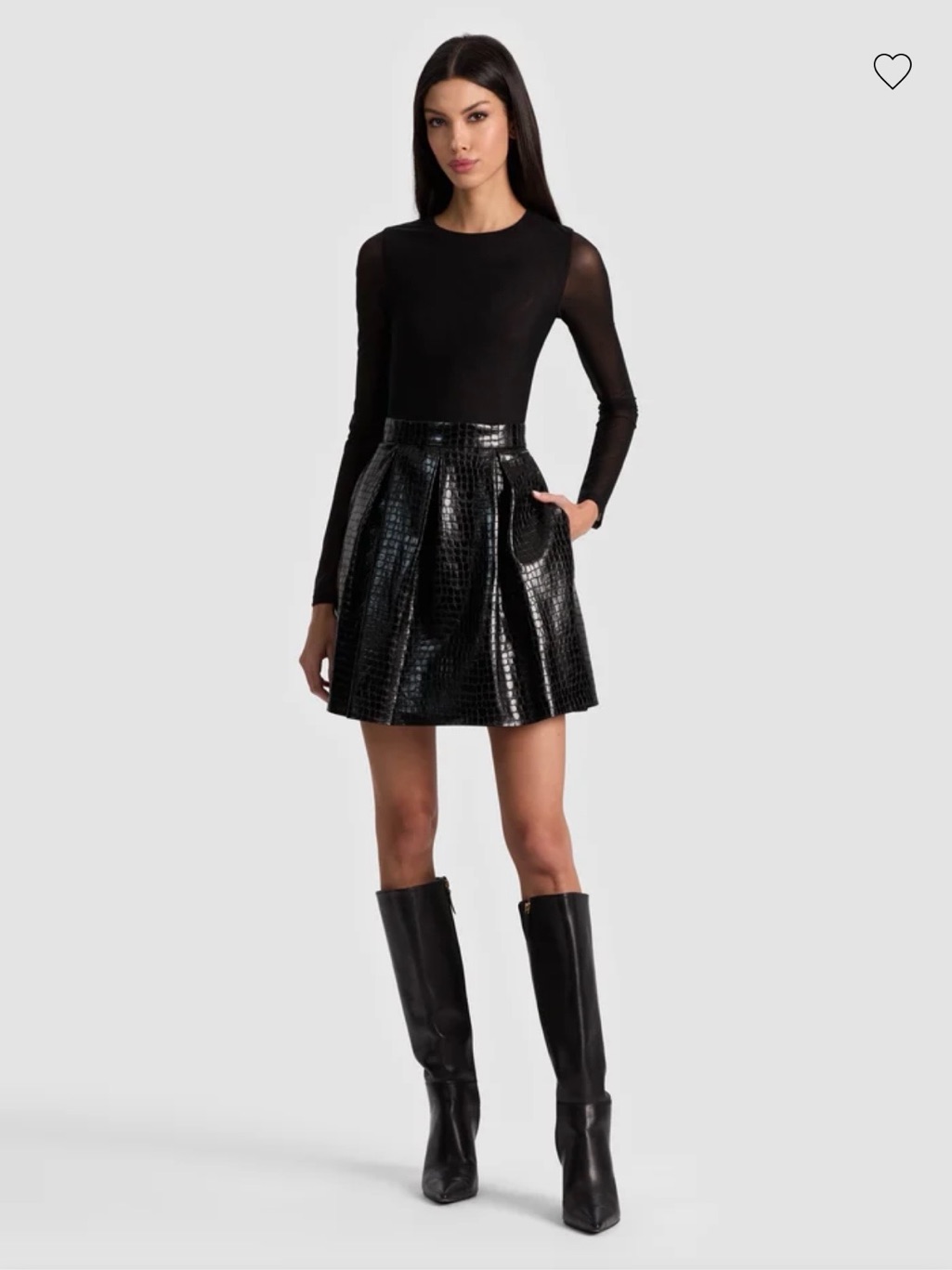 Alice + Olivia Chara Vegan Mini Dress Size 14
